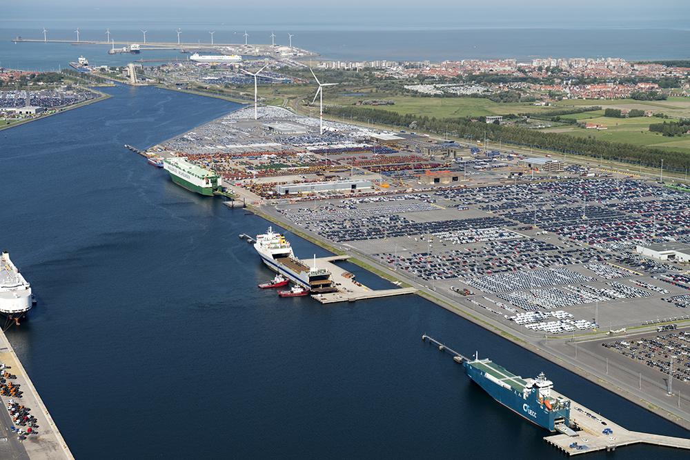 Cars at Port of Zeebrugge, Belgium